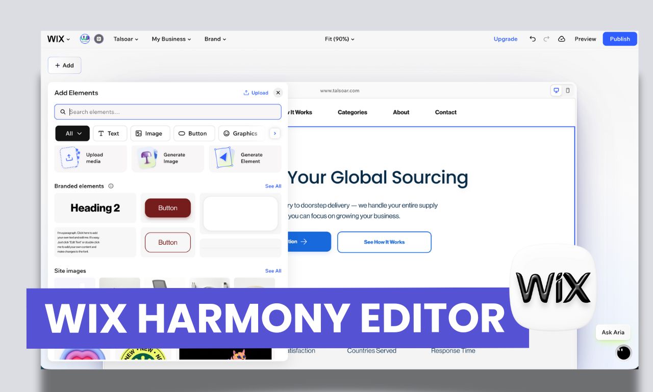 WIX HARMPNY EDITOR